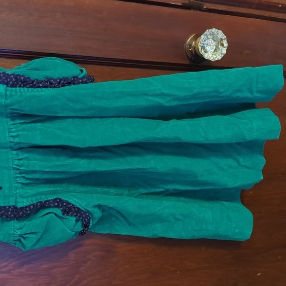 Melissa Jackson Green & Blue Vintage Made in the USA Corduroy Dress Size 6 - Picture 3 of 8
